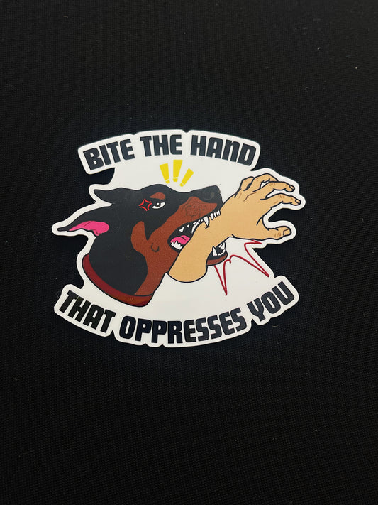 Bite the Hand Sticker